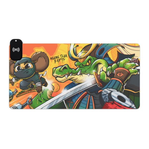 Crock LED Gaming Mouse Pad with Wireless Charging - Perfect for Gamers, Desk Decor, Geek Gifts, Tech Essentials, Unique Accessories