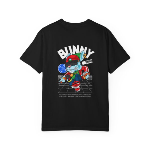 Bunny Front & Back Print Vibes Unisex T-Shirt, Graphic Tee, Casual Wear, Easter Gift, Cartoon Style, Streetwear Fashion