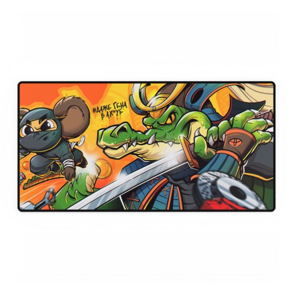 Colorful Crock Gamer Desk Mat, Gaming Mousepad, Desk Accessories for Gamers, Unique Battle Scene, Office Decor, Gift for Gamers