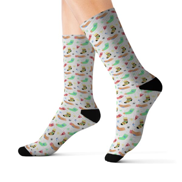 Fun Tropical Socks, Cute Patterned Socks for Beach Lovers, Gift for Her, Summer Footwear, Sublimation Apparel