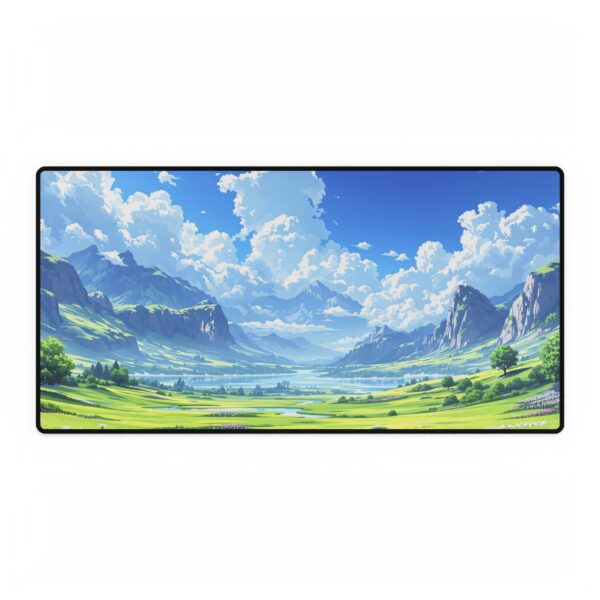 Anime Landscape Desk Mat | Personalized Workspace Decor, Gaming Mouse Pad, Home Office Accessory, Gift Idea, Eco-Friendly
