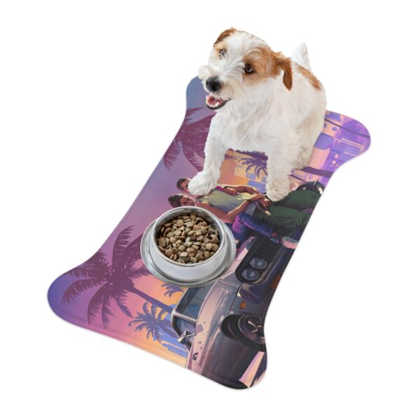 Retro Car Pet Feeding Mat – Stylish & Functional for Pet Lovers