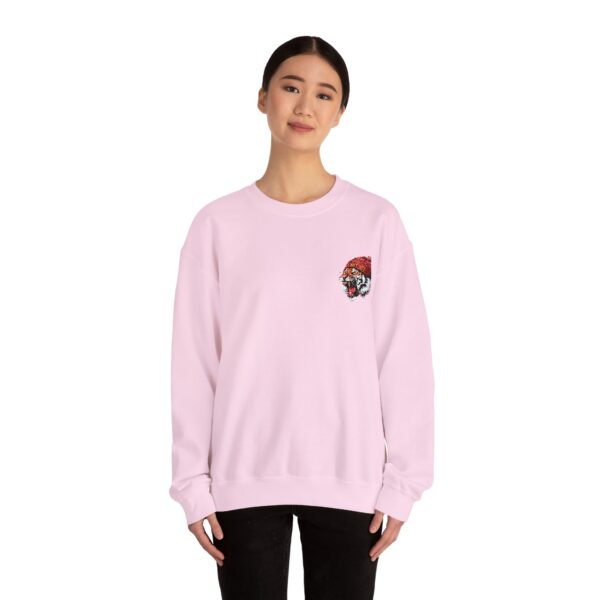 Unisex Embroidery Crewneck Sweatshirt with Artistic Design - Cozy and Stylish