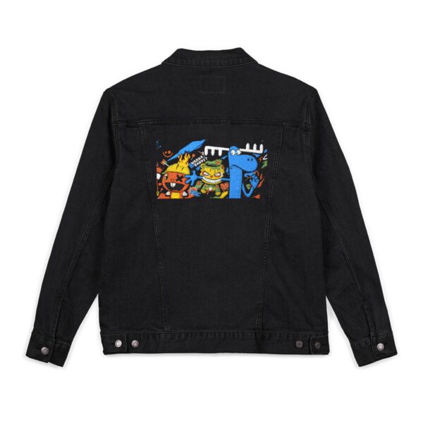 Colorful Embroidered Unisex Denim Jacket - Fun Streetwear for Teens, Spring Fashion, Casual Layering, Gift for Friends