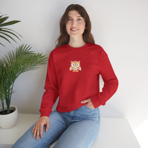 Embroidery Floral Tiger Owl Unisex Crewneck Sweatshirt Unisex